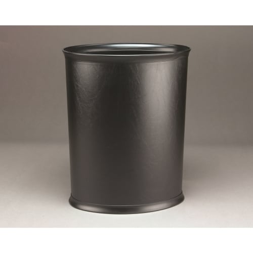 Glamour Line, Ignition Resistant, 13 Quart Oval Wastebasket, Black